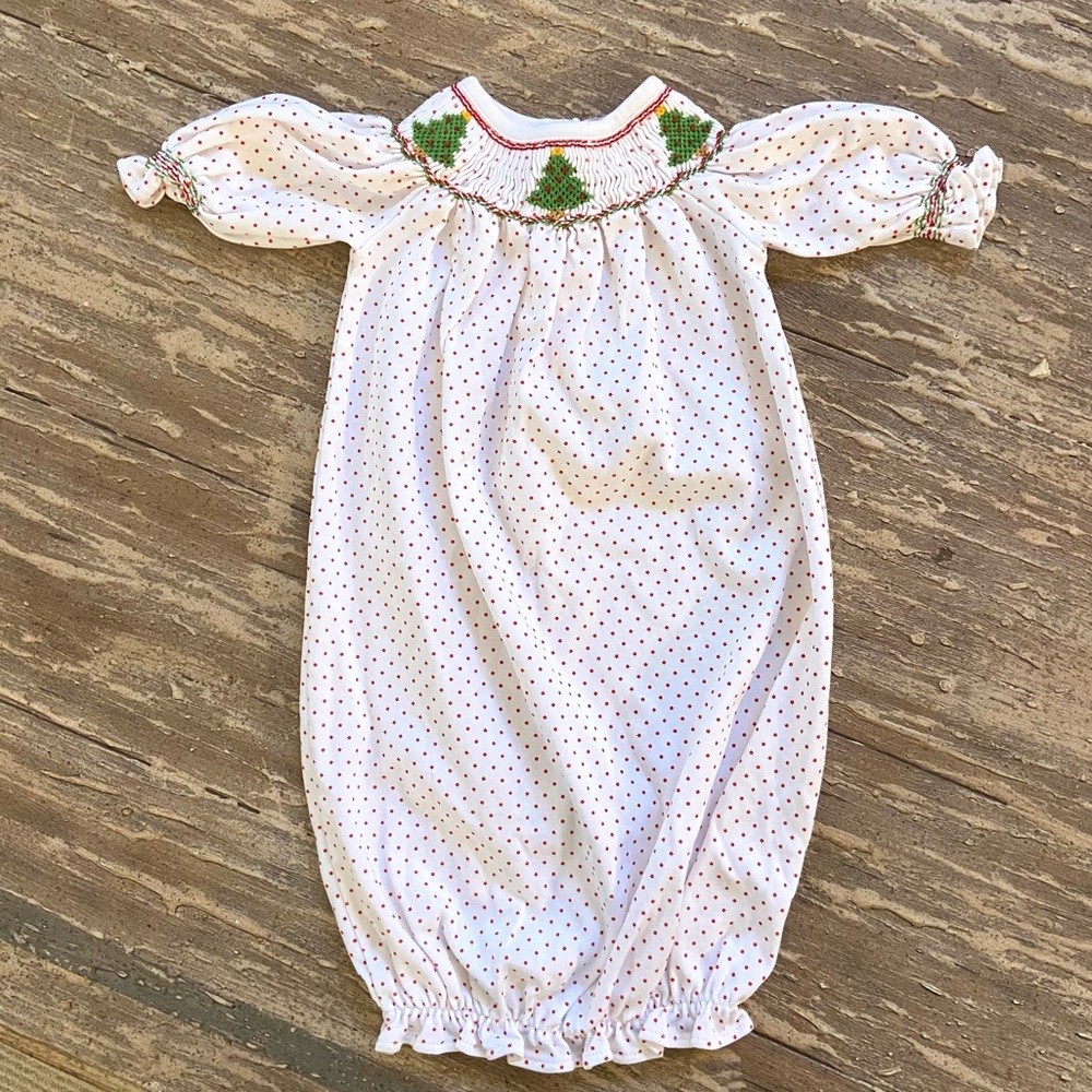 Newborn Christmas Smocked Outfit for Girls